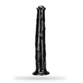 17 Inch Oversized Black Animal Horse PVC Dildo