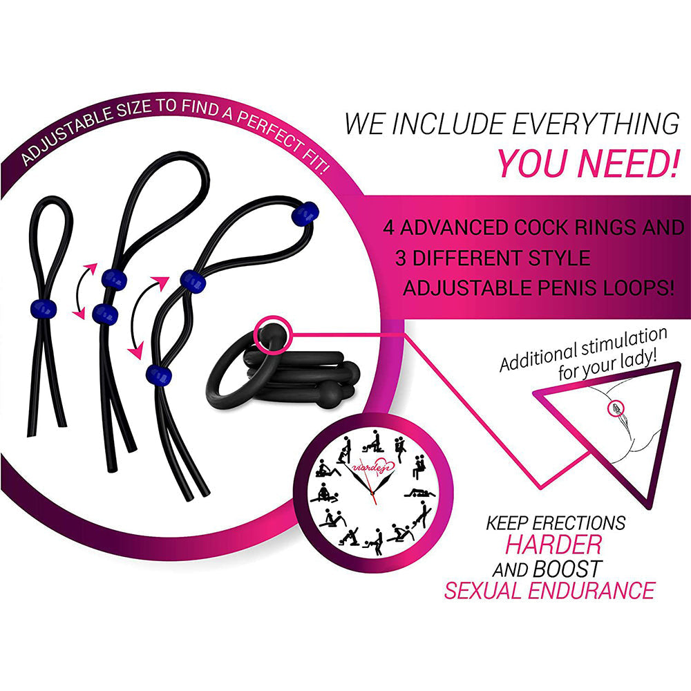Lock Sperm Rope Time-Delay Penis Ring Silicone Lock Ring