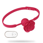 9-Frequency Vibrating Rose Gag With Removable Vibrator
