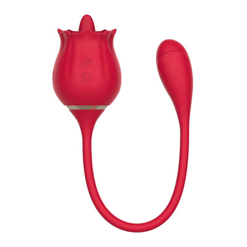 Rose Vibrator Tongue Licking Clitoris Stimulation With Vibrating Egg