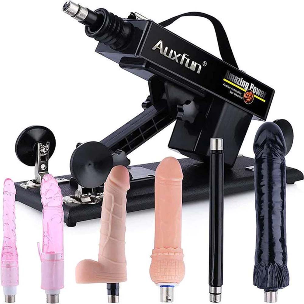 Fully Automatic Telescopic 6-Attachment Push-In Masturbation Machine