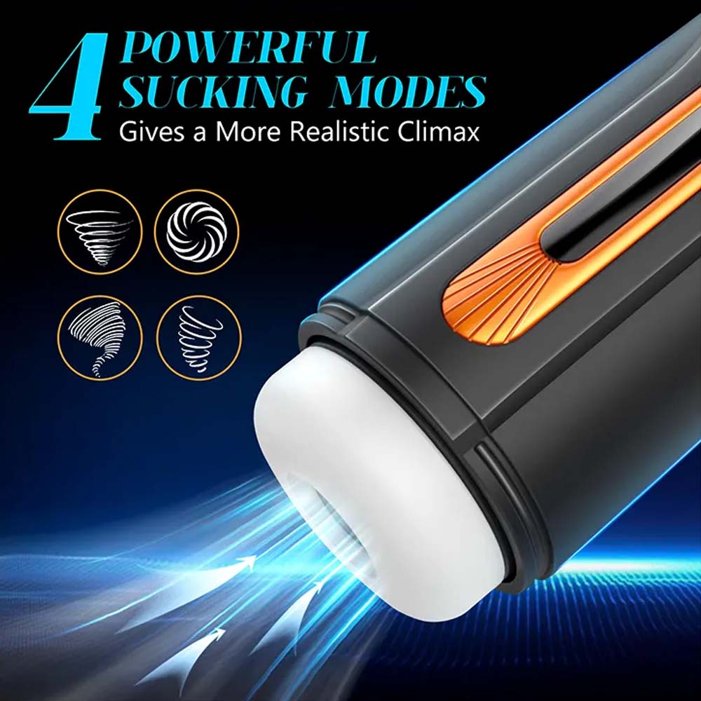 Variable Speed 10 Thrusting 4 Sucking Male Stroker Heating Voice Blowjob Toys