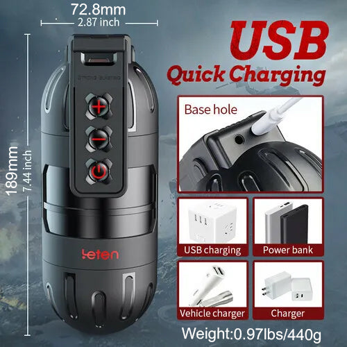 Leten Grenade Blowjob Simulator 10 Vibrating 2 in 1 Fleshlight & Pussy Pocket APP Control