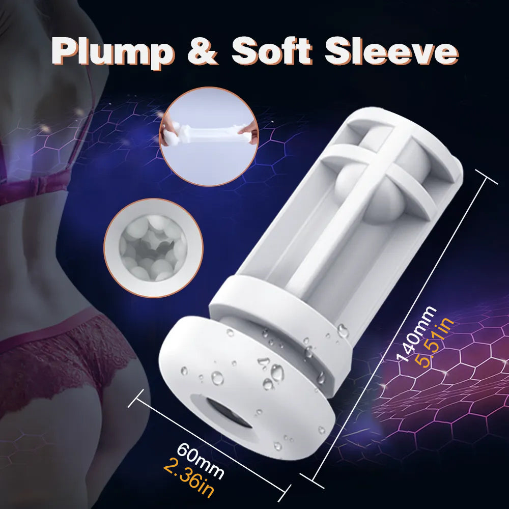 Variable Speed 10 Thrusting 4 Sucking Male Stroker Heating Voice Blowjob Toys