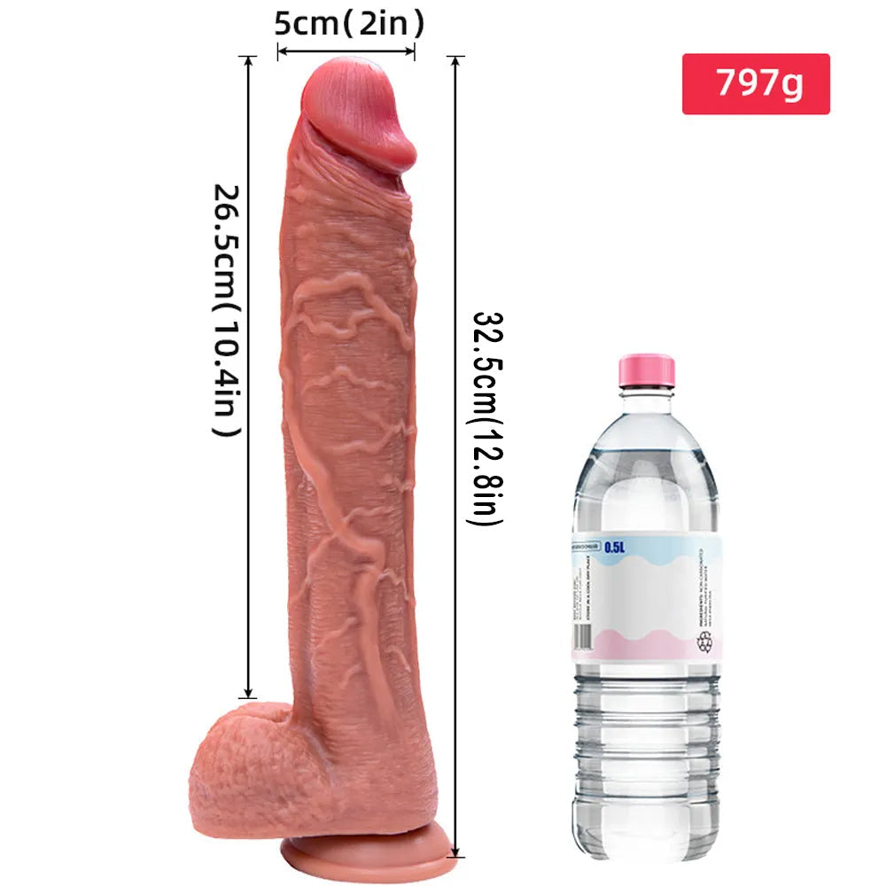 12.8 Inch Most Realistic Dildo| Allovers Thrusting Dildo