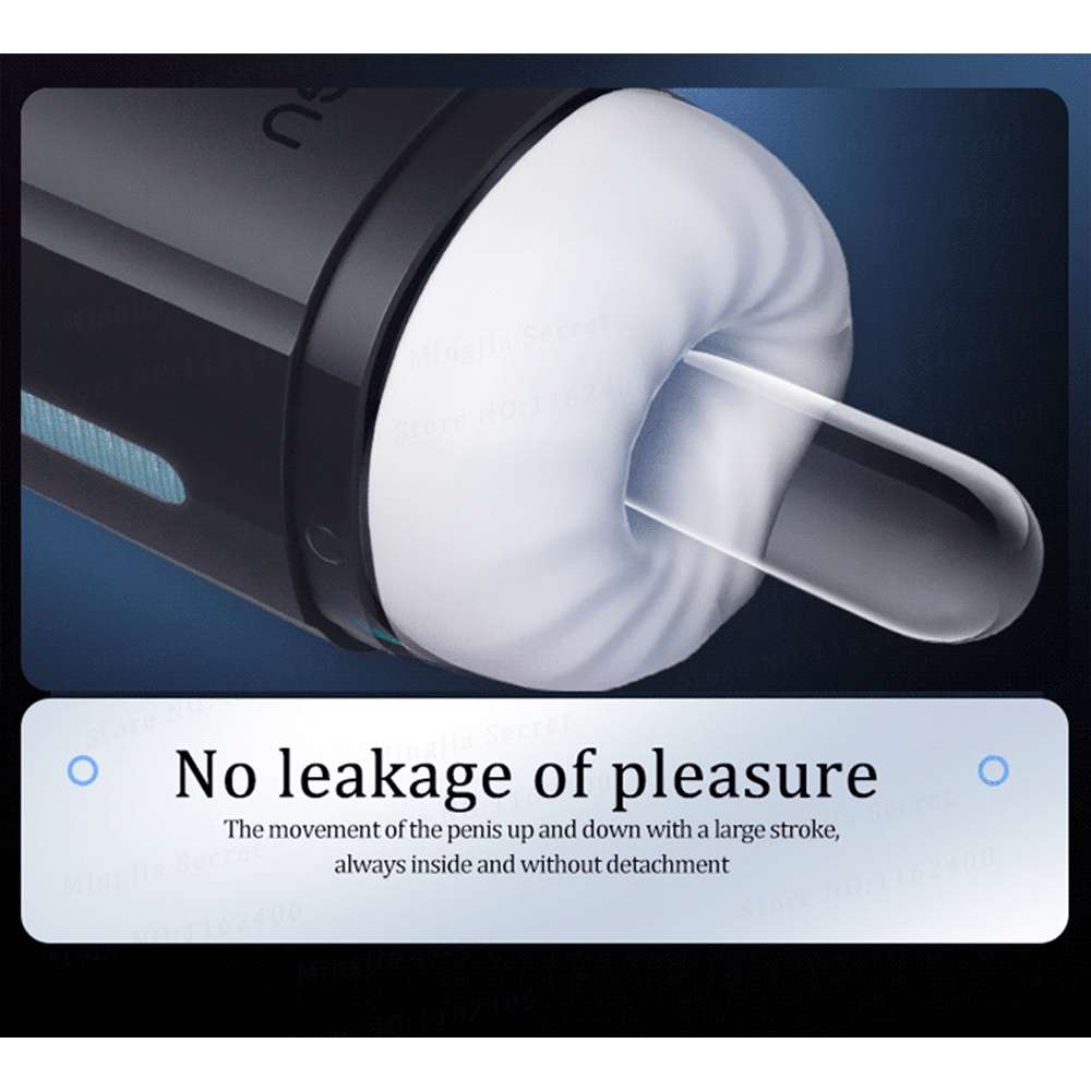 Leten – Black Hurricane Hole - 6 Modes Telescopic Suction Heating Male Stroker