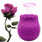 Rose Suction Vibrator 7 Frequency Sucking Clit Massage Rose Toy