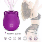 Rose Suction Vibrator 7 Frequency Sucking Clit Massage Rose Toy