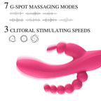 Double-Headed 3-Point Multi-Frequency Vibrating Masturbator