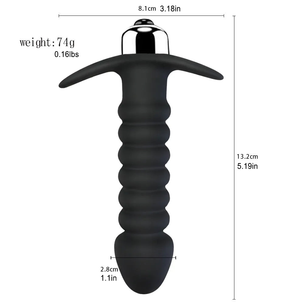 10-frequency Thread Vibrating Anal Plug Masturbator
