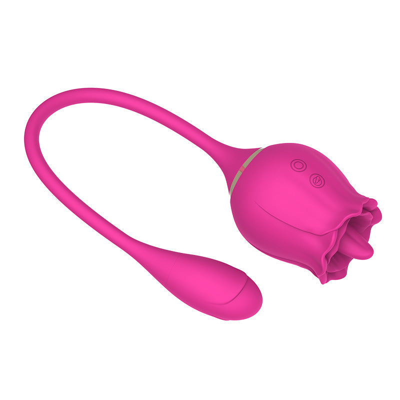 10 Frequency Rose Vibrators with Vibrating Tongue & Vibrating Egg