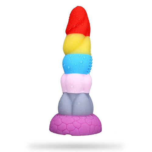 8 Inch Rainbow Dildo Silicone Best Suction Cup Allovers Dildo