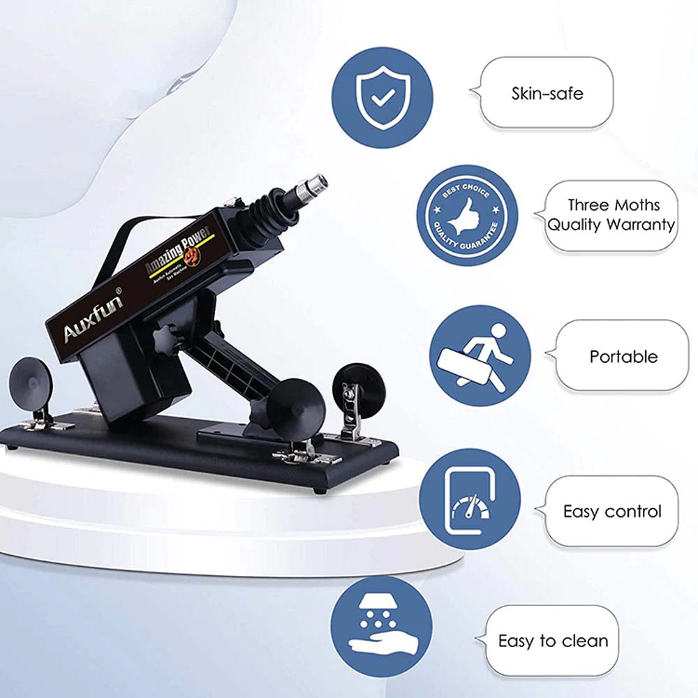 Fully Automatic Telescopic 6-Attachment Push-In Masturbation Machine