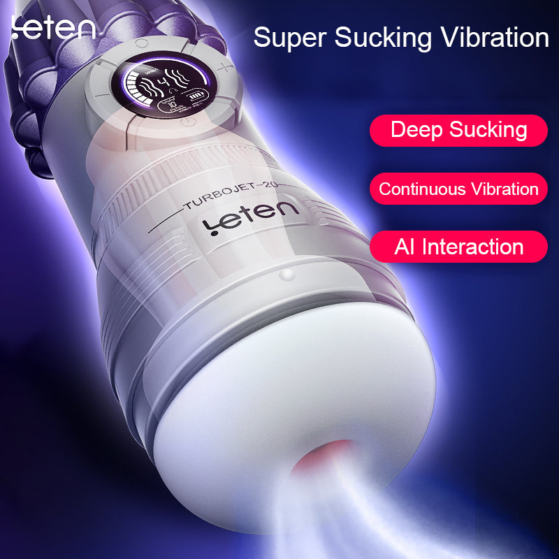 Leten Voice Interaction Sucking Male Stroker Rechargeable Stroker