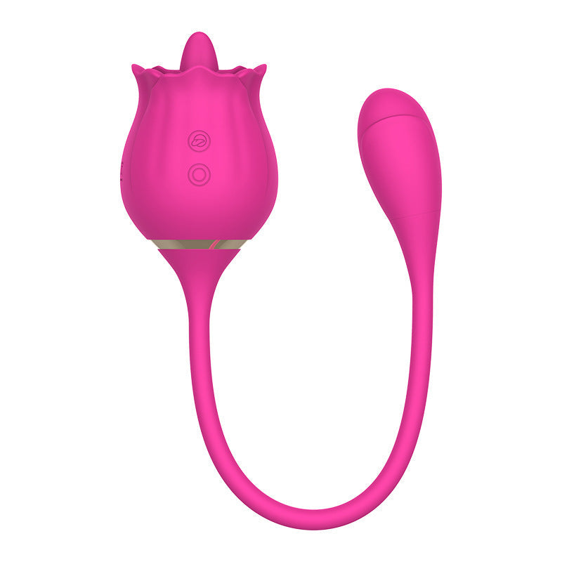 10 Frequency Rose Vibrators with Vibrating Tongue & Vibrating Egg