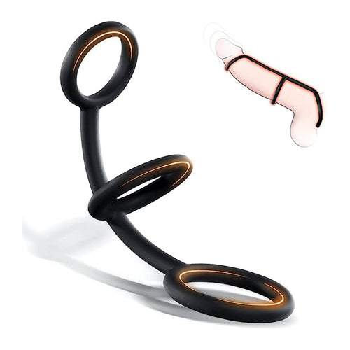 3 in 1 Cock Ring Erection Enhancing Stamina Prolonging