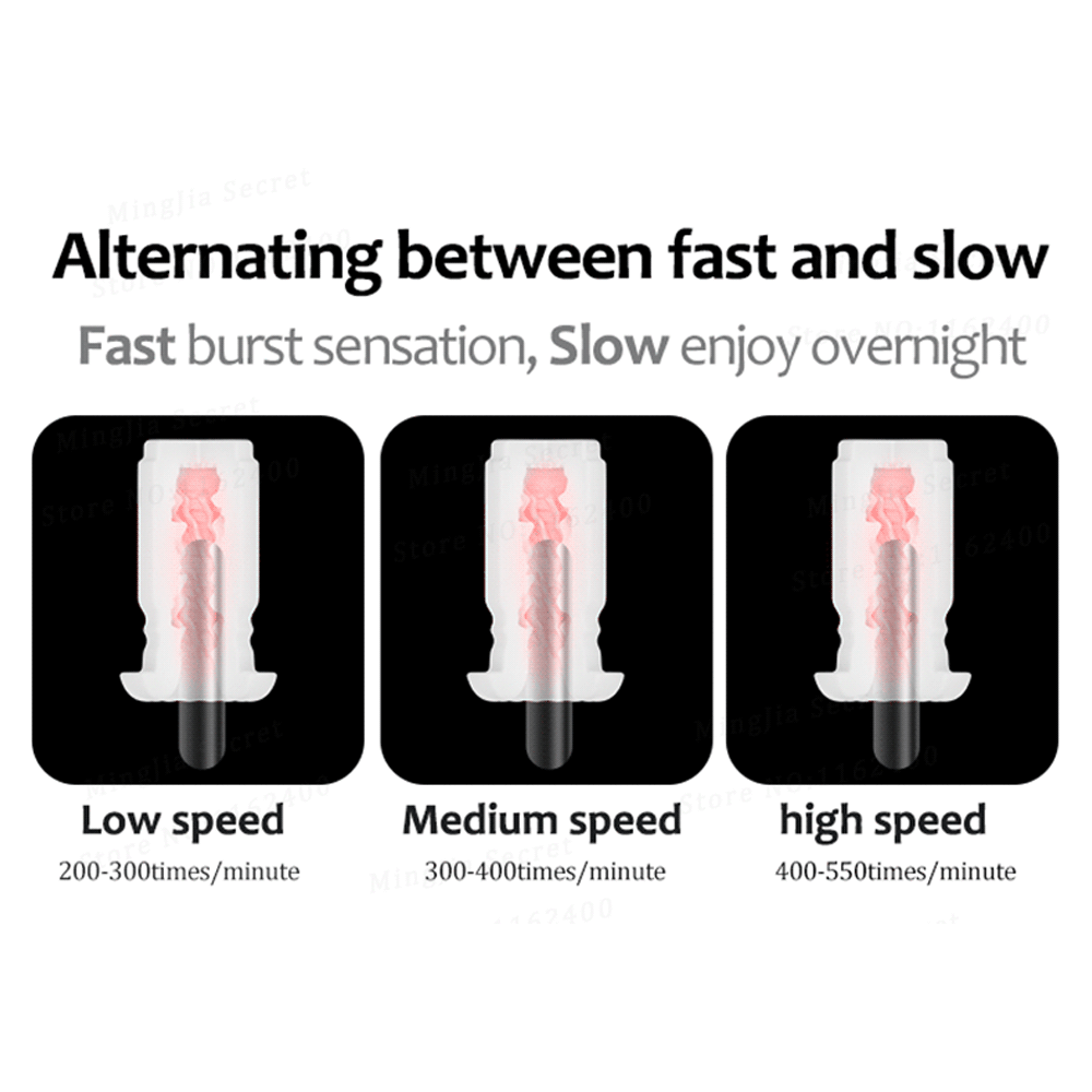 Leten – Black Hurricane Hole - 6 Modes Telescopic Suction Heating Male Stroker
