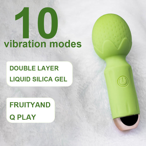 10 Frequency Vibration Mini AV Strawberry Head Vibrator