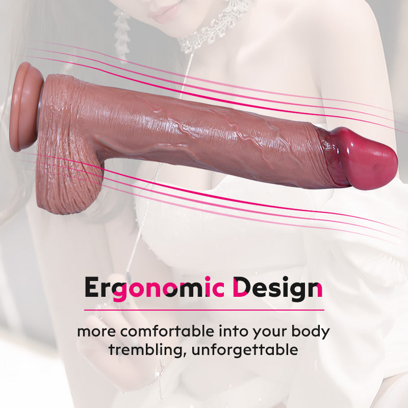 12 inches Liquid Silicone Lifelike Dildo Simulation Dildo