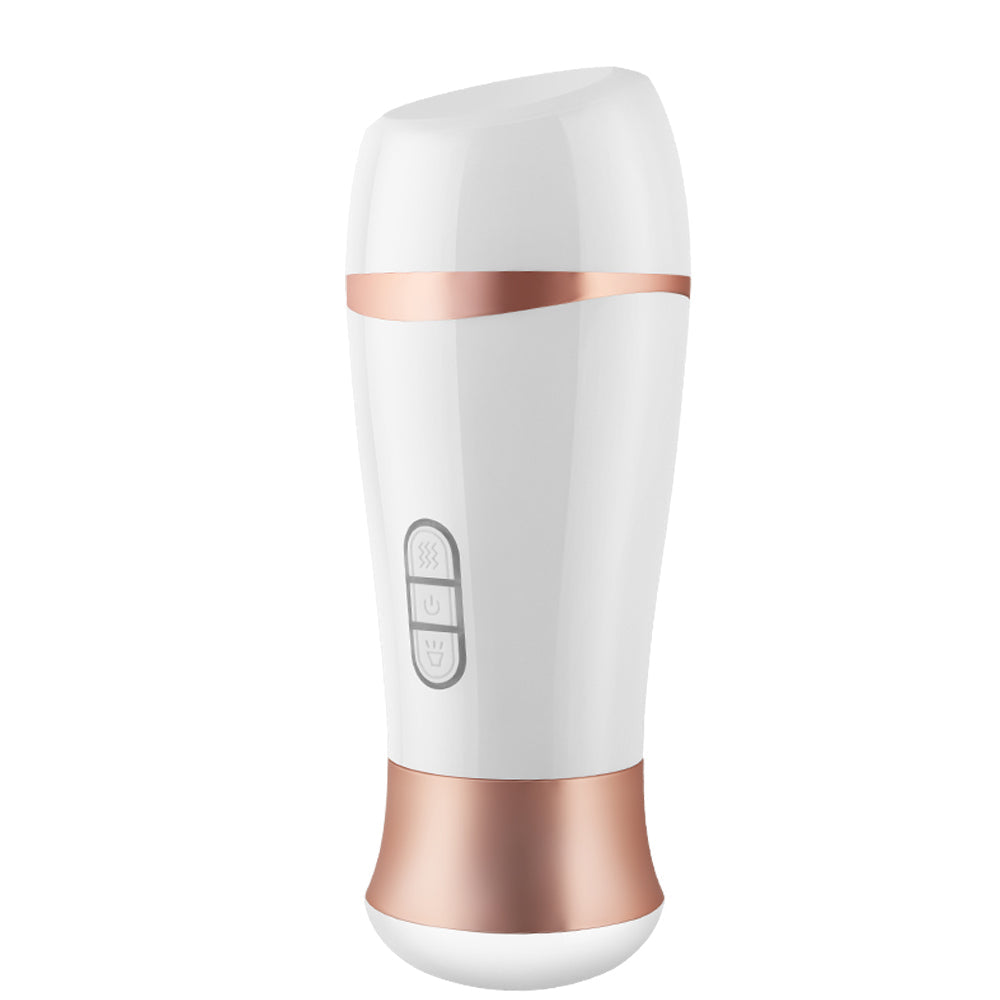 SpeedSteed Male Stroker Cup 6 Frequency Dual Vibration Mode Smart 5 Moans Realistic Textured Ultra-Soft Blowjob Toy