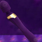 Double Head Magic Wand Rechargeable with Vibrating Dildos