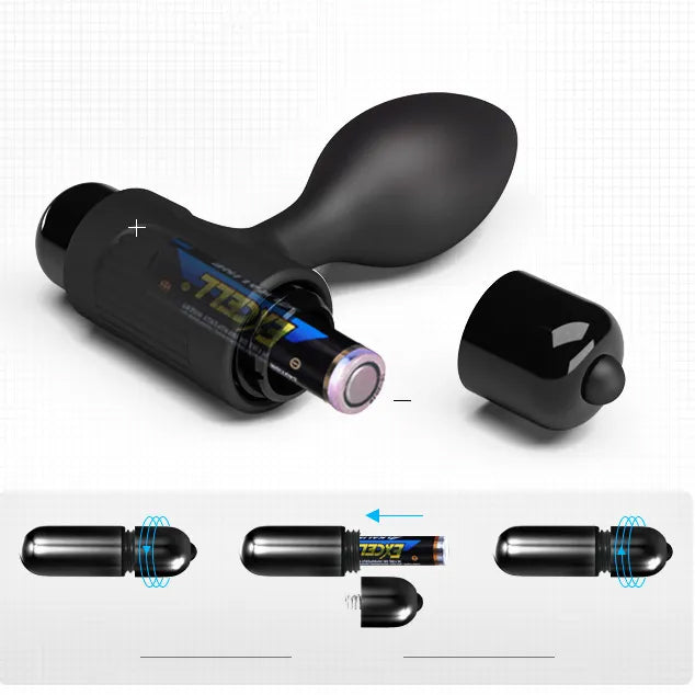10-Frequency Strong Vibration Silicone Massage Anal Plug