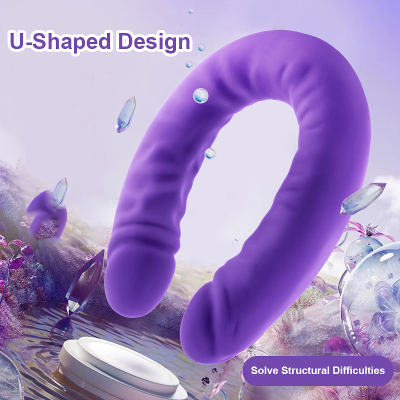 18 Inch Double Ended Dildo & Slim Silicone Purple Dildo