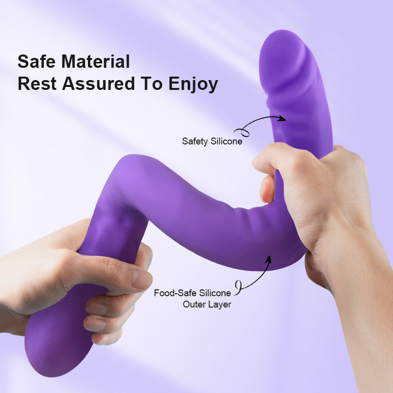 18 Inch Double Ended Dildo & Slim Silicone Purple Dildo