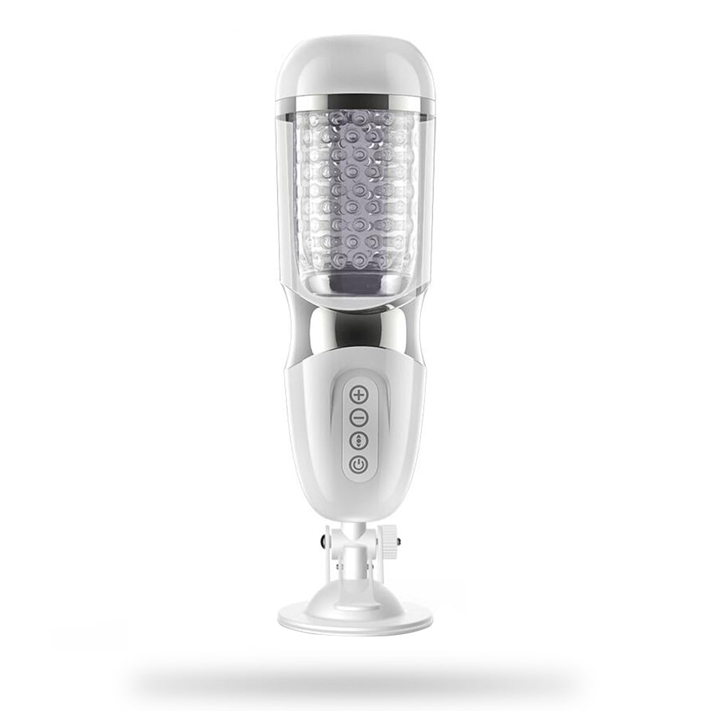 UNIMAT Beck II Automatic Telescopic Stroker Cup with 37.6°heating Female Voice Realistic Textured Ultra-Soft with Suction Base