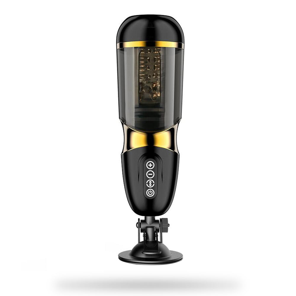 UNIMAT Beck II Automatic Telescopic Stroker Cup with 37.6°heating Female Voice Realistic Textured Ultra-Soft with Suction Base