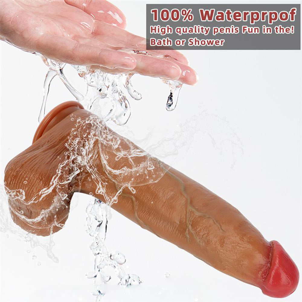 The Safest Material Green Veined Liquid Silicone Double Hardness Simulation Oversized Dildo
