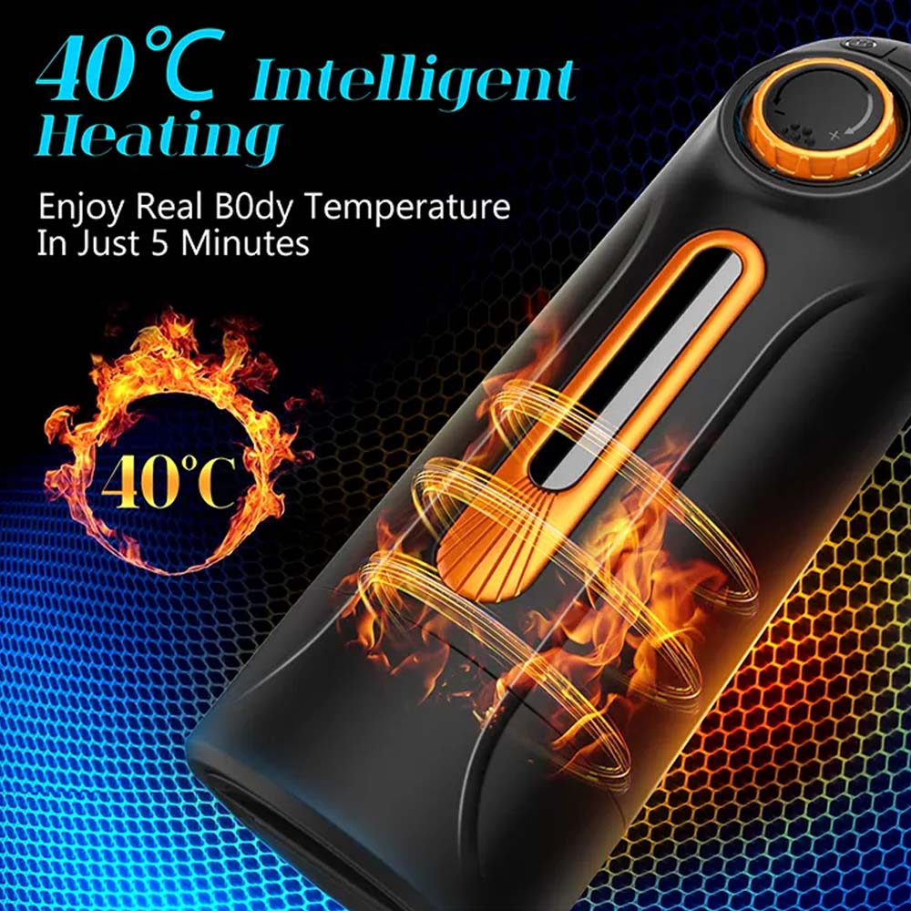 Variable Speed 10 Thrusting 4 Sucking Male Stroker Heating Voice Blowjob Toys