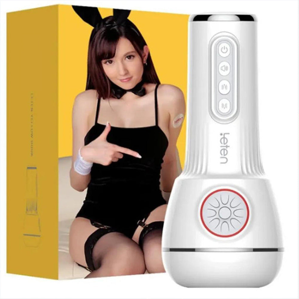 Leten IV 10 Vibrating & Sucking Male Stroker With Heated Voice