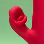 Dual Desire Thrusting Rabbit Vibrator - Red