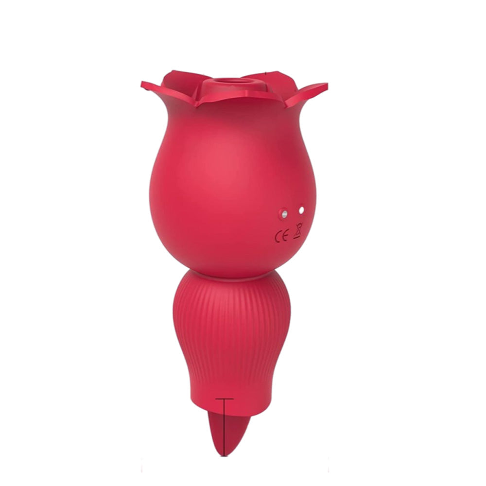 2 in 1 Rose Suction Vibrator and Tongue Vibrator for Female Male