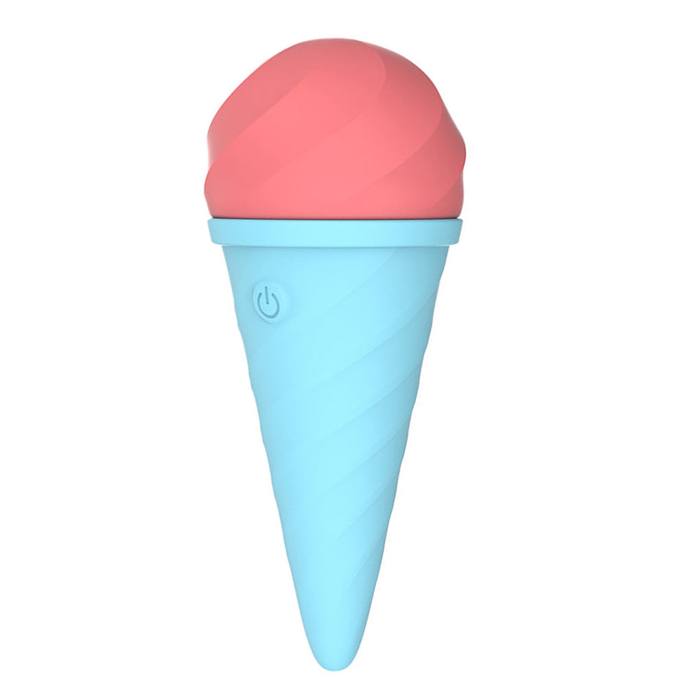 Cordless Cute Ice Cream 10 Vibrating Modes Wand Massager