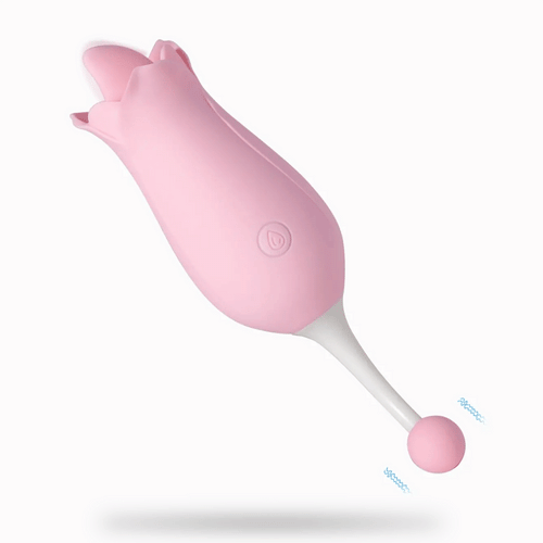 10 Frequency Vibrator Rose Tongue Licking with Vibrating Egg