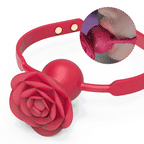 9-Frequency Vibrating Rose Gag With Removable Vibrator