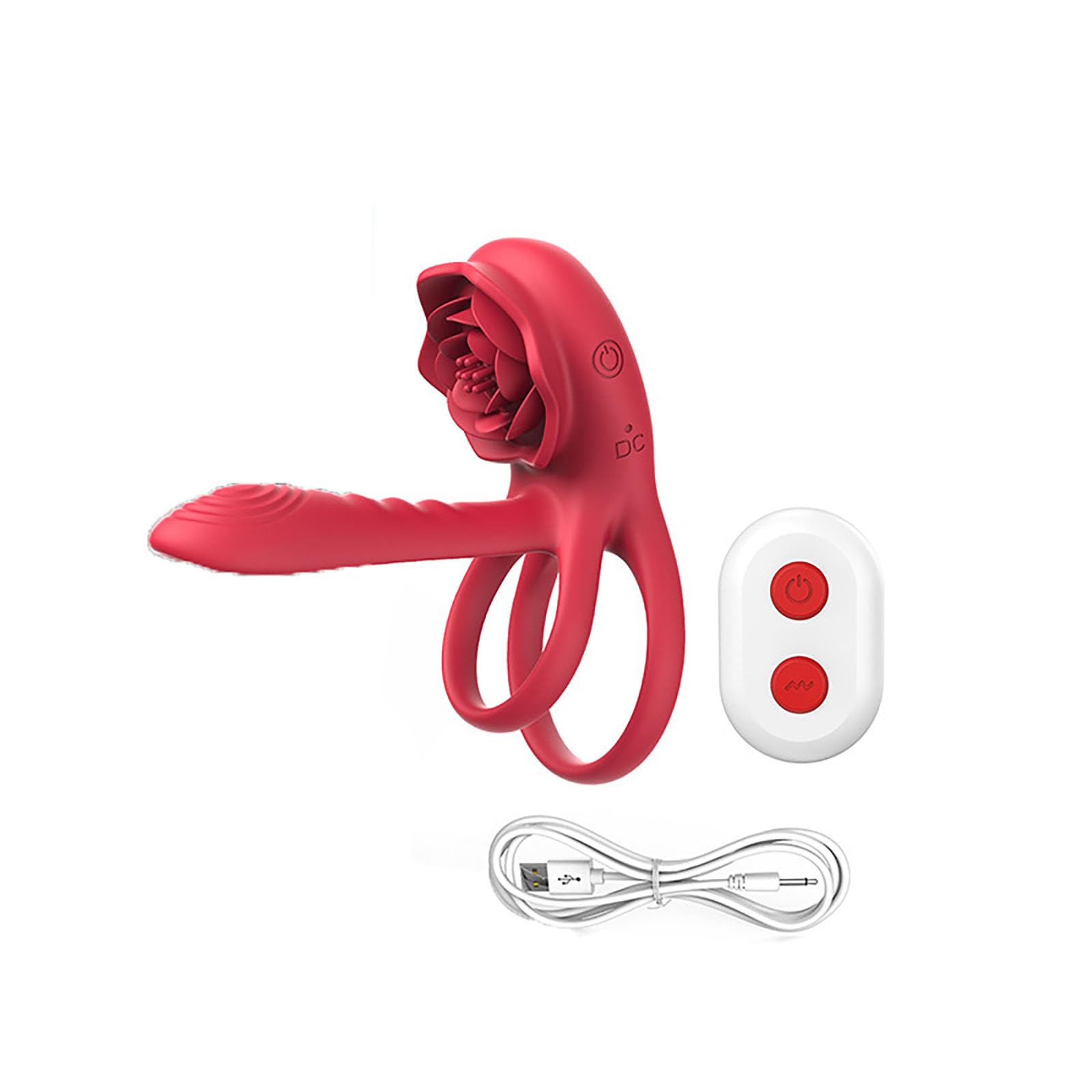 Connection Dual Romance Rose Vibrating Cock Ring