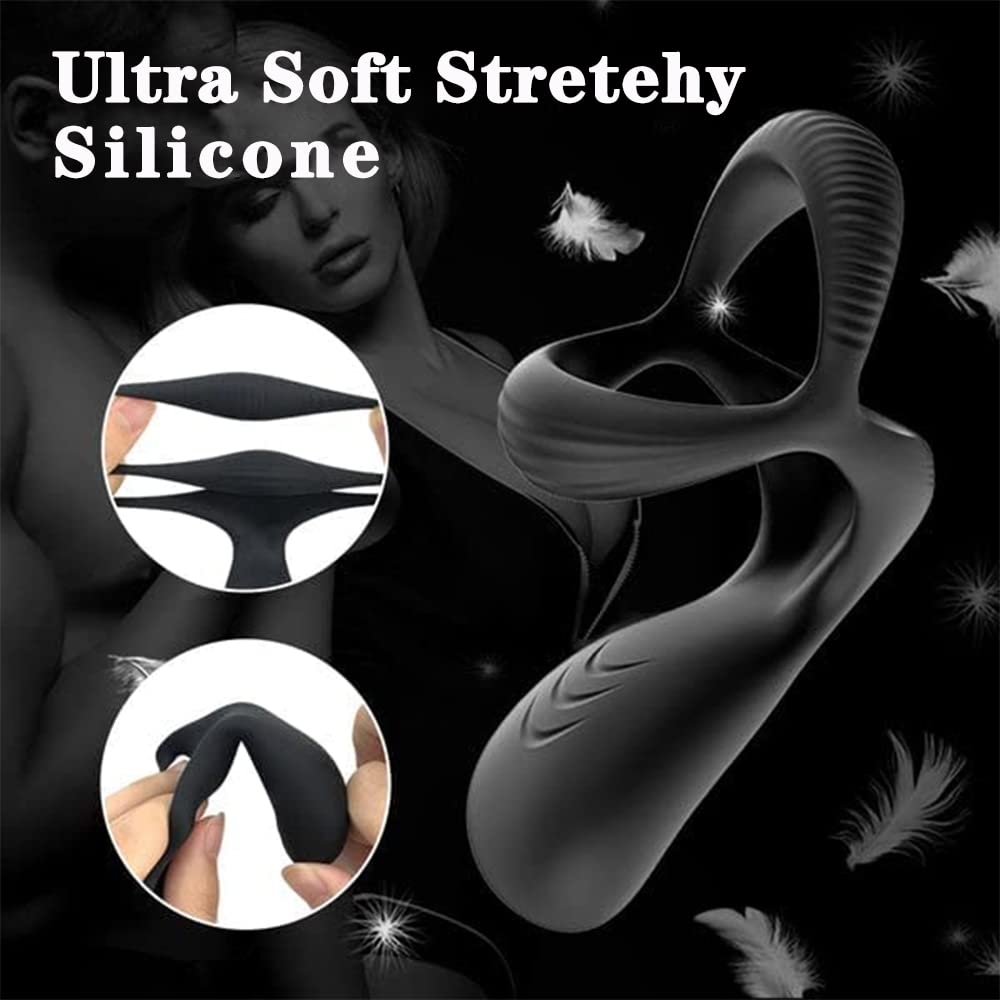 10 Vibrations, 3 in 1 Vibrating Penis Rings