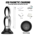 Aluminum Alloy Silicone Waterproof Remote Control Anal Plug Set