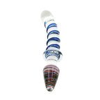 Colorful Ribbon Glass Dildo Crystal Female Masturbation Wand