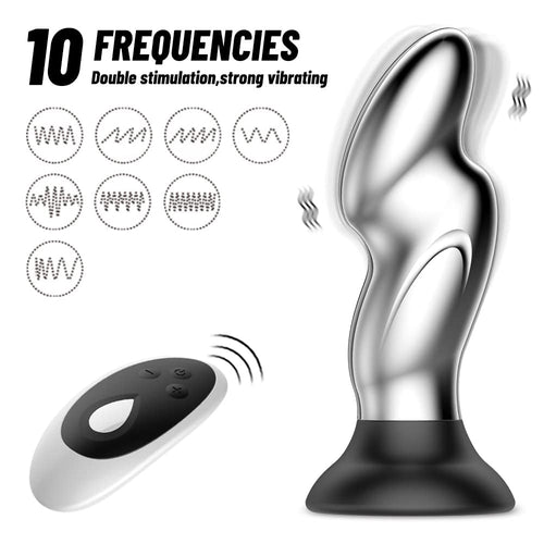 Aluminum Alloy Silicone Waterproof Remote Control Anal Plug Set