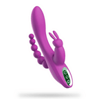 Double-Headed 3-Point Multi-Frequency Vibrating Masturbator