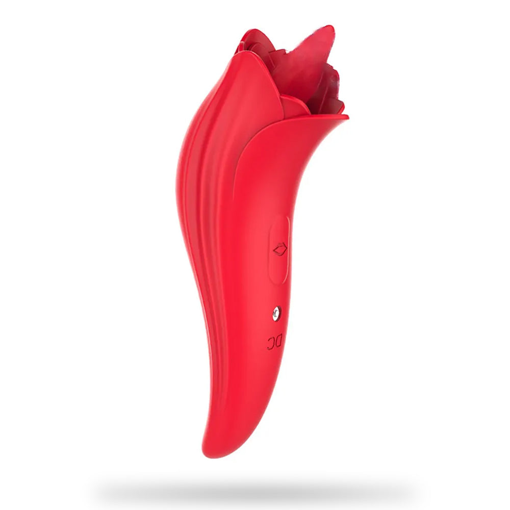 Rose Shaped Vibrating Tongue 5 Frequency Massage Rose Vibrator