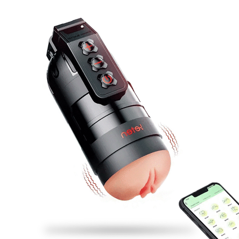 Leten Grenade Blowjob Simulator 10 Vibrating 2 in 1 Fleshlight & Pussy Pocket APP Control