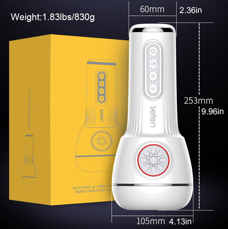 Leten IV 10 Vibrating & Sucking Male Stroker With Heated Voice