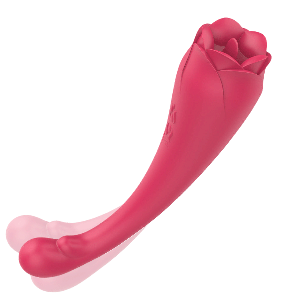 Rose Sex Toy Nipple Vibrator - Tongue Licking and Clit Sucking