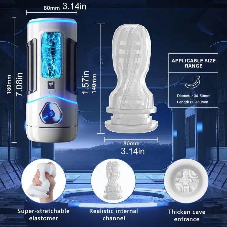 Phantom X 12 Vibration Voice Male Stroker Cup APP Control Sucking Real Vagina Heating Male Stroker