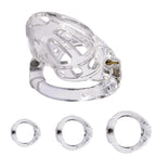 Lightweight Male Chastity Cage with 4 Size Rings